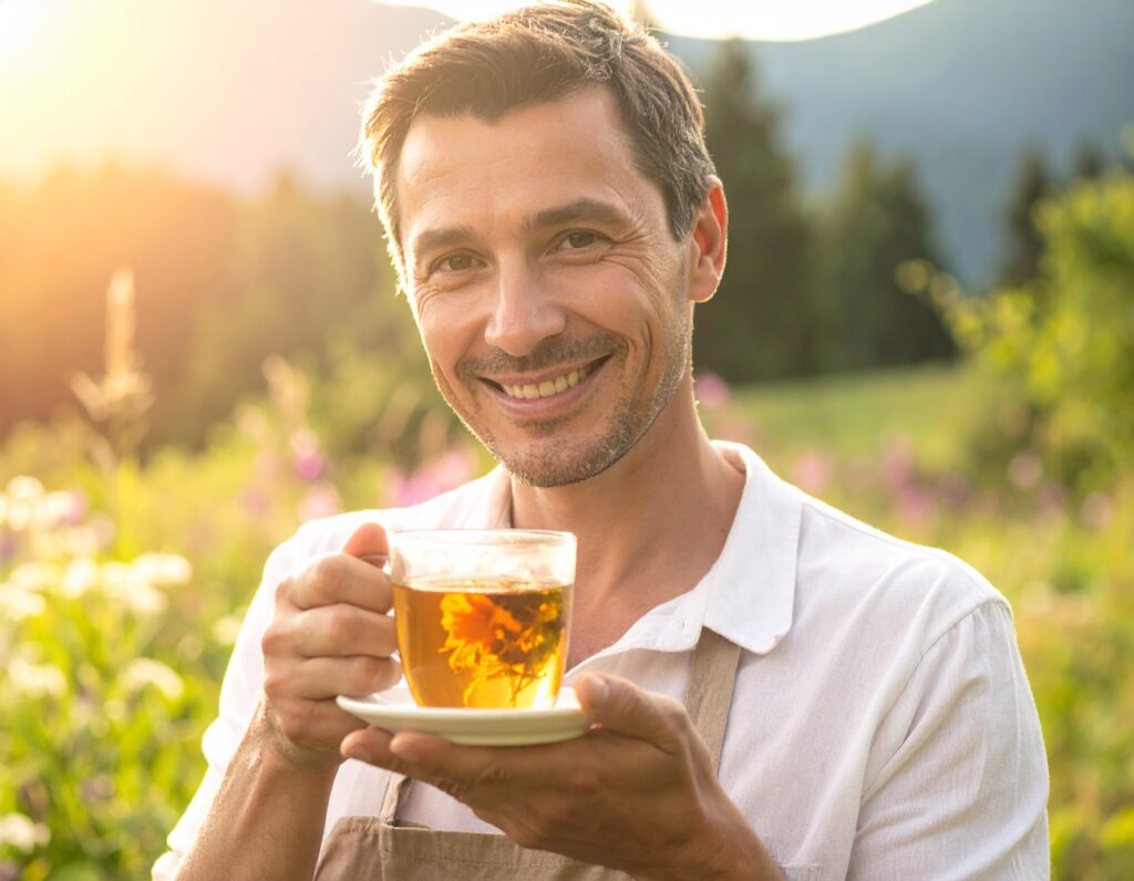 Miscela di erbe officinali in tazza — Erboristeria Ippocrate