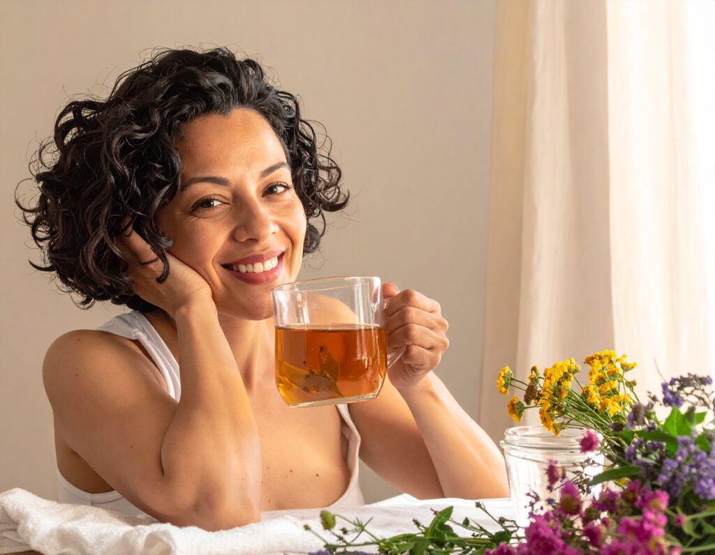 Miscela di erbe officinali in tazza — Erboristeria Ippocrate