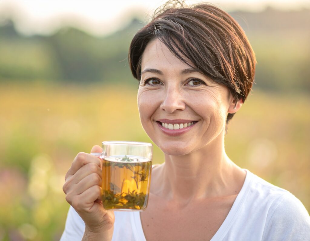 Miscela di erbe officinali in tazza — Erboristeria Ippocrate
