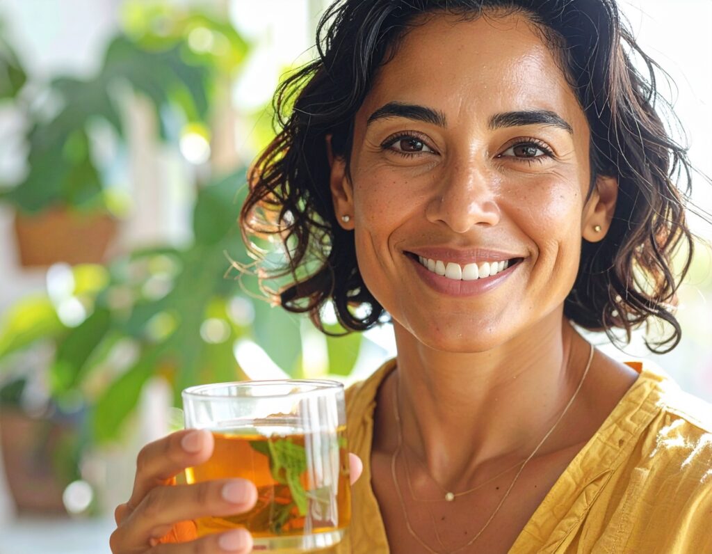 Tisana di erbe officinali in tazza — Erboristeria Ippocrate