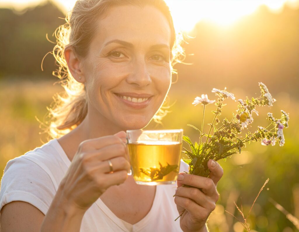 Miscela di erbe officinali in tazza — Erboristeria Ippocrate