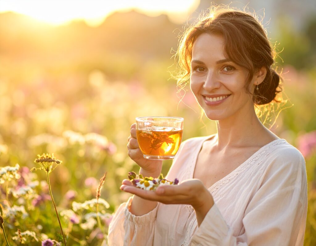 Miscela di erbe officinali in tazza — Erboristeria Ippocrate